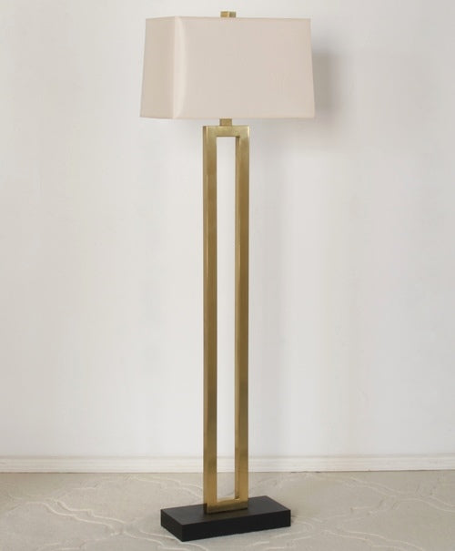 FL106 - Brass Rectangular Floor Lamp