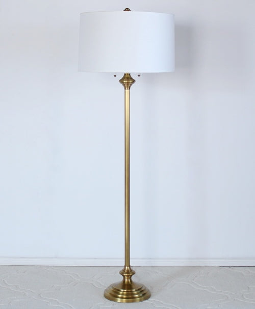 FL109 - Antique Brass Monroe Floor Lamp