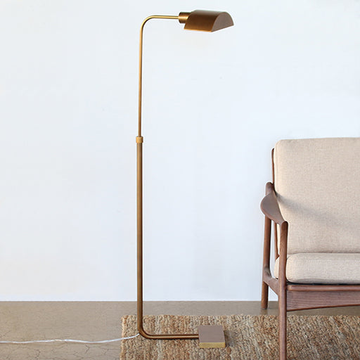 FL126 Koleman Adjustable Task Floor Lamp in Brass