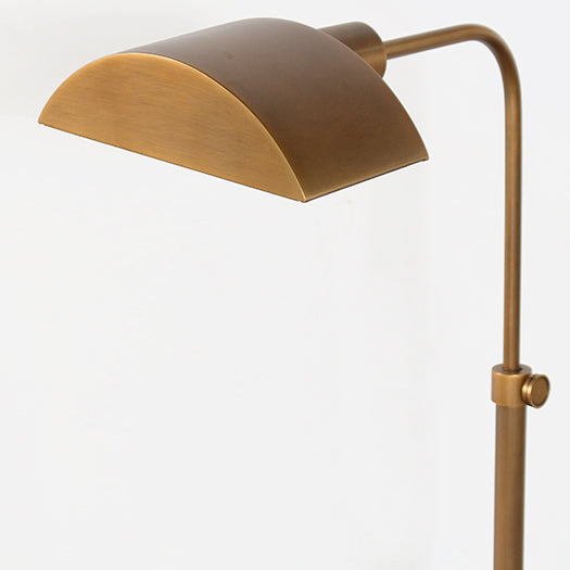 FL126 Koleman Adjustable Task Floor Lamp in Brass