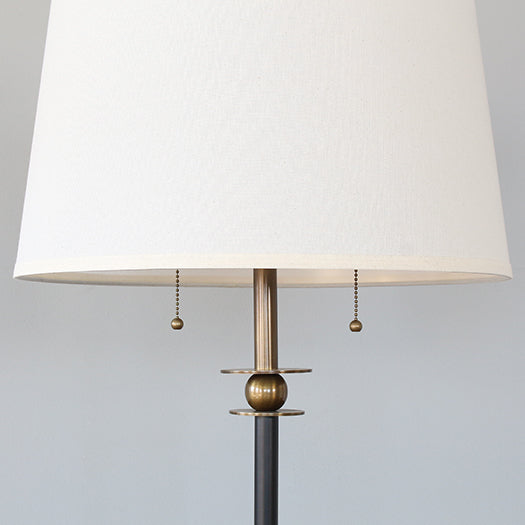 Double Pull Black Column Floor Lamp