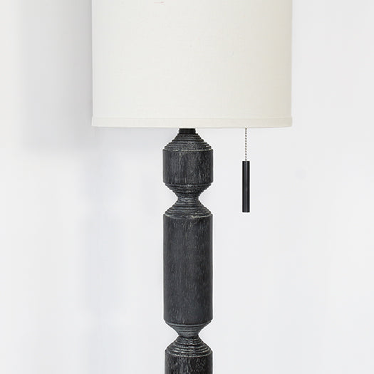 Limed Faux Wood Floor Lamp