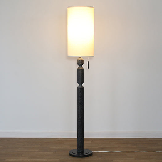 Limed Faux Wood Floor Lamp