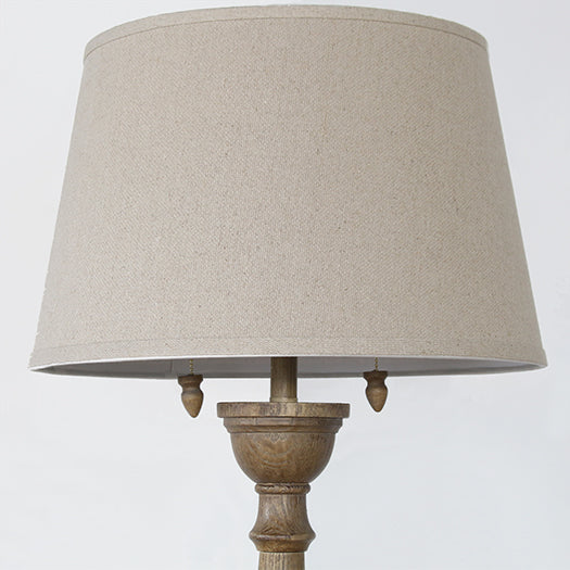Turned Poly Wood Floor Lamp