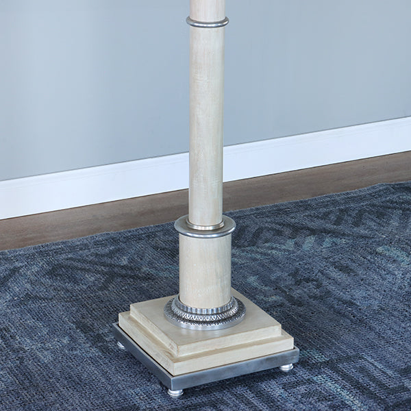 Blond Wood w/ Nickel Floor Lamp