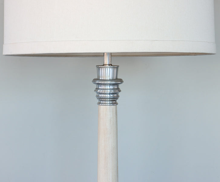 Blond Wood w/ Nickel Floor Lamp