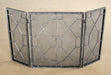 FPL21 Pewter Mesh Geometric Fireplace Screen