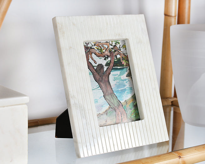 FRAME15 - Marble Pinstripe Photo Frame 4X6 