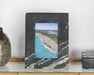 FRAME16 - Medium Black Marble And Brass Frame 4X6
