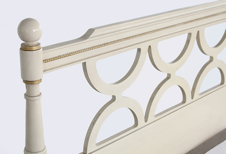HB47 Vintage Ivory Twin Headboard 