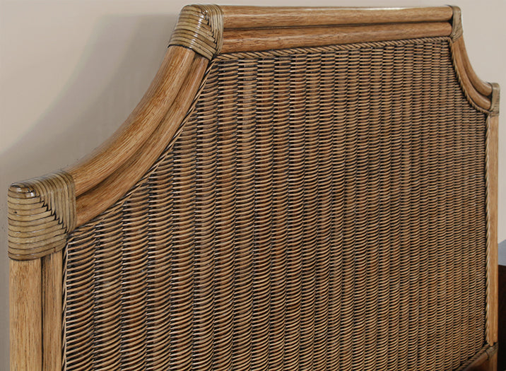 HB50 - Rattan & Channeled Wicker Queen Headboard
