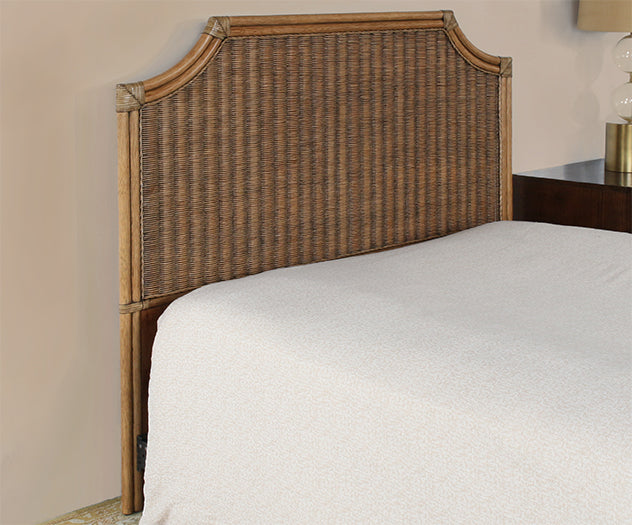 HB50 - Rattan & Channeled Wicker Queen Headboard