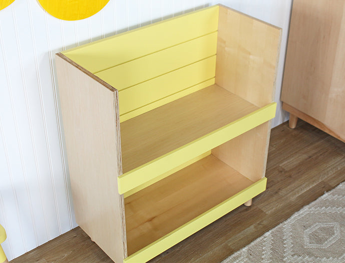 Minimo Modern Maple Yellow Kids Bookcase