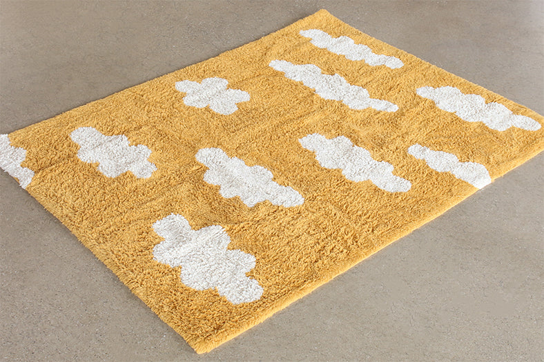 KIDSRUG6 - Clouds Rug In Mustard