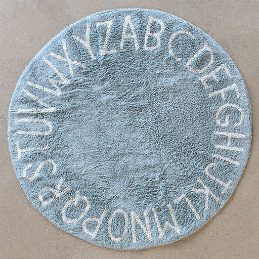 KIDSRUG8 - Round ABC Rug In Natural & Vintage 
