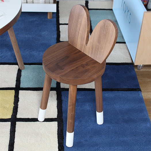 Lola Solid Walnut & White Kids Chair (Set Of 2)