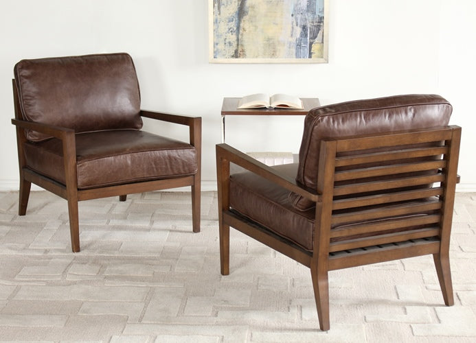 LC206 Laurent Wood Frame Lounge Chair