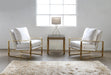LC235 Dorwin Chair with Polished Brass Frame