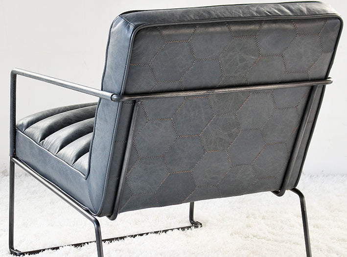 LC236 Jonas Lounge Chair in Gray Antique Leather 
