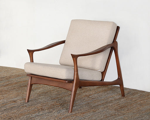 LC266 Danish Modern Lounge Chair in Beige