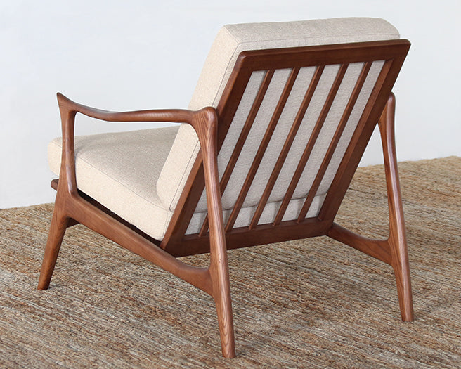 LC266 Danish Modern Lounge Chair in Beige