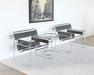 LC273 Gray Leather Wassily Style Lounge Chair