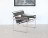 LC273 Gray Leather Wassily Style Lounge Chair