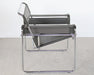 LC273 Gray Leather Wassily Style Lounge Chair