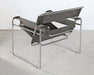 LC273 Gray Leather Wassily Style Lounge Chair