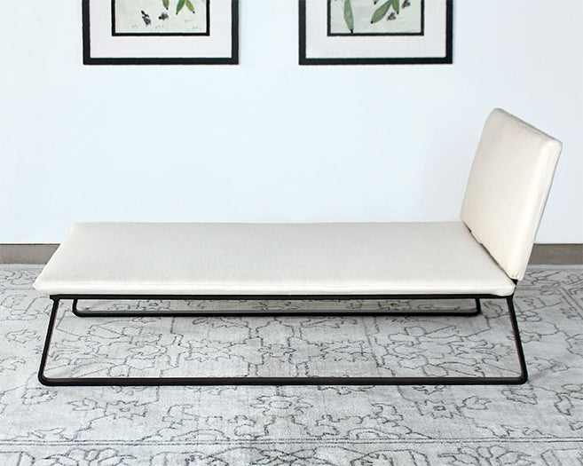 LC276 Armless Lounge Chair in Wheat Linen