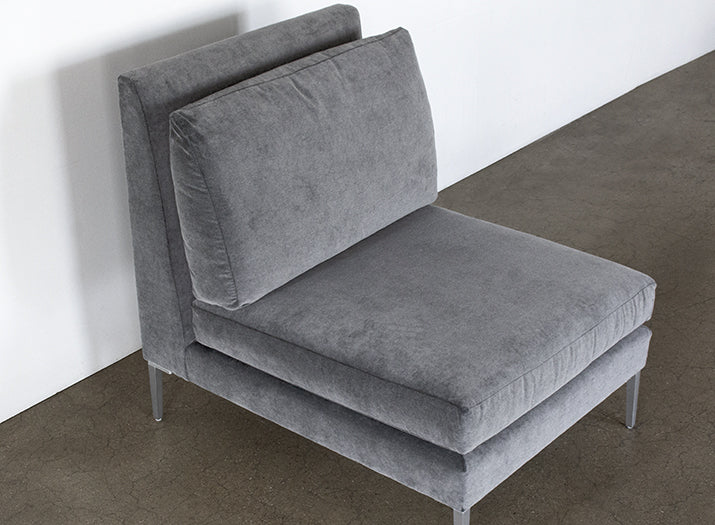 LC280 Armless Chair in Sanibel Charcoal