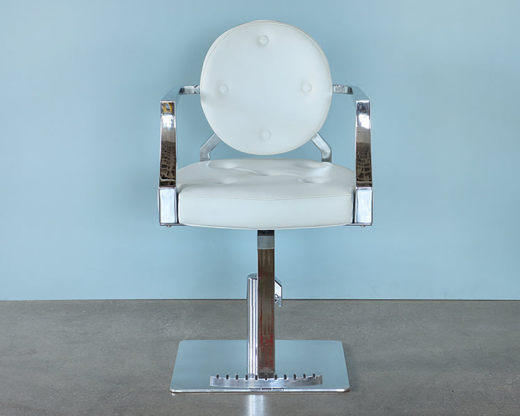 White Leatherette Salon Chair