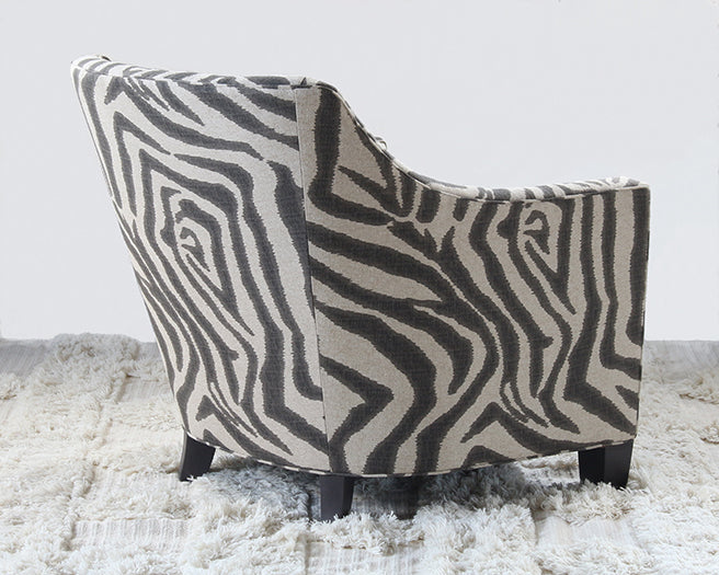 LC291 - Zikat Linen Lounge Chair With Mocha Legs