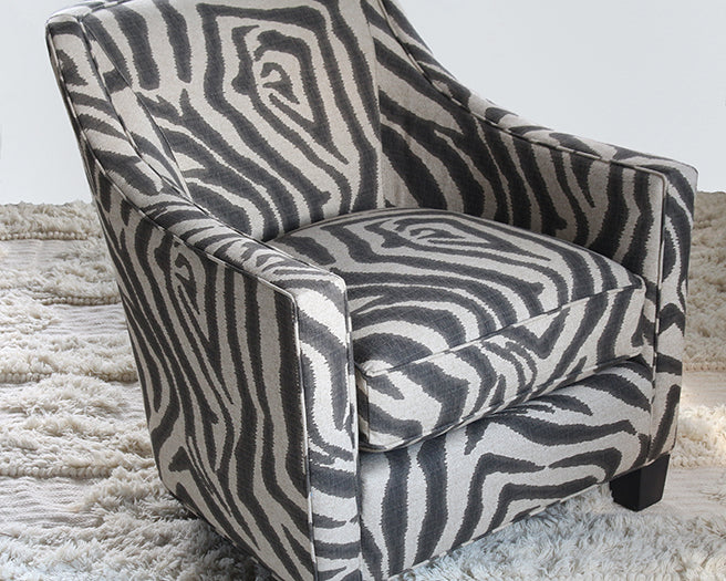 LC291 - Zikat Linen Lounge Chair With Mocha Legs