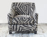 LC291 - Zikat Linen Lounge Chair With Mocha Legs
