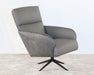 LC300 - Gray Leather Modern Side Chair 