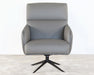 LC300 - Gray Leather Modern Side Chair 