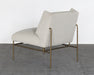 LC304 - Cream Slipper Chair On Brass Frame