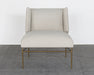 LC304 - Cream Slipper Chair On Brass Frame