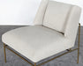 LC304 - Cream Slipper Chair On Brass Frame