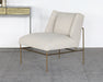 LC304 - Cream Slipper Chair On Brass Frame