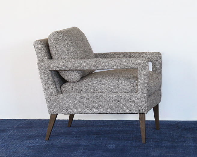LC311 - Light Heather Gray Open Arm Lounge Chair