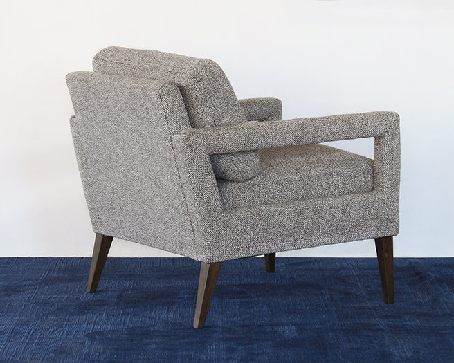 LC311 - Light Heather Gray Open Arm Lounge Chair