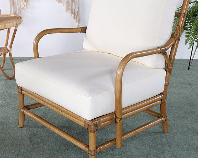 LC313 - Cushioned Rattan Lounge Chair 