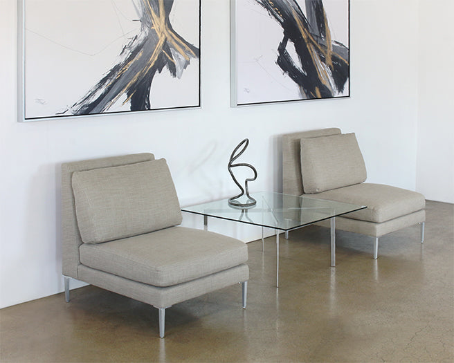Armless Lounge Chair In Fawn