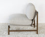 LC323 - Natural Taupe With Parawood Frame Lounge Chair 