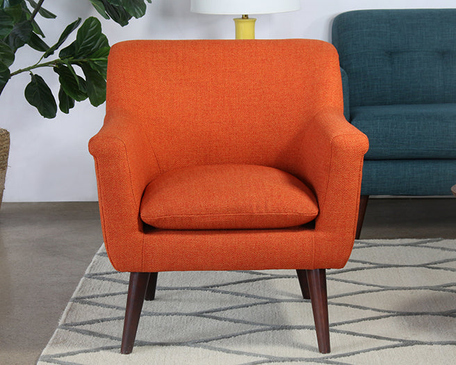 LC346 - Contemporary Tangerine Accent Chair