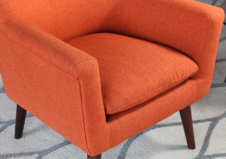 LC346 - Contemporary Tangerine Accent Chair