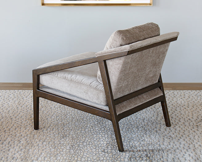 Mushroom & Dark Oak Lounge Chair