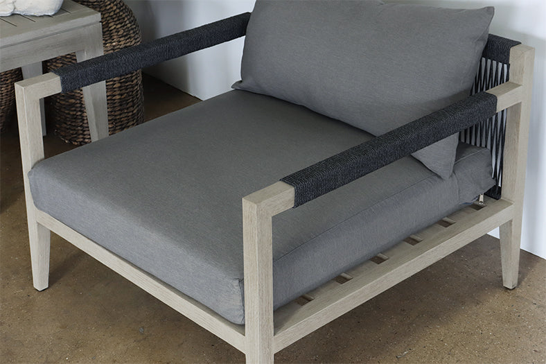 Charcoal & Grey Outdoor Lounge Chair